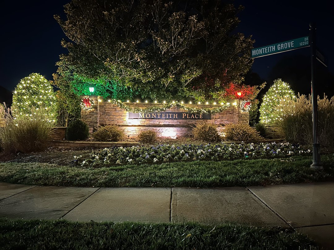 Commercial Holiday Lighting Transformation | Charlotte's Premier Holiday Lighting Experts